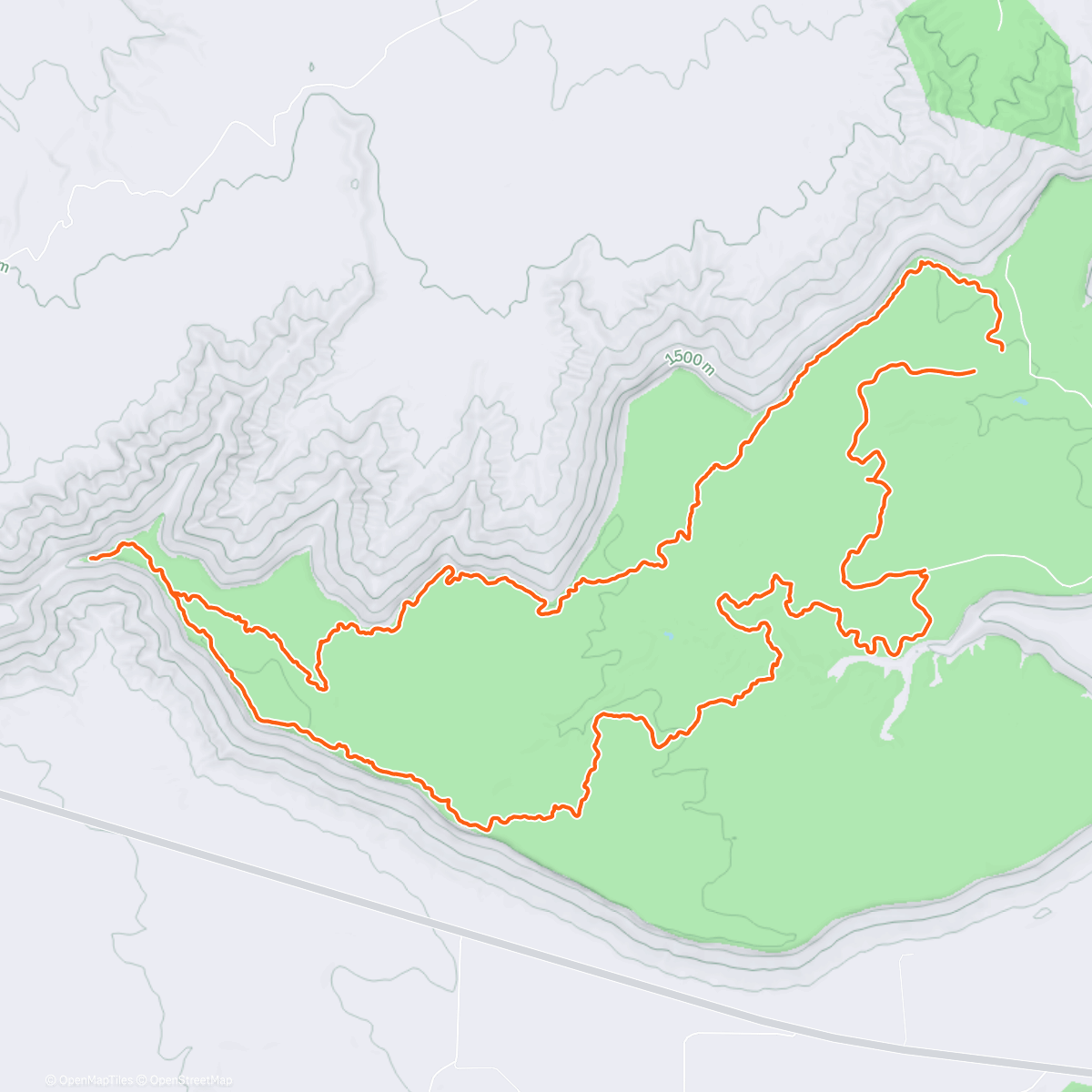 Map of the activity, Gooseberry Mesa