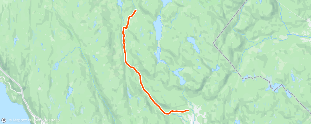 Map of the activity, Påskeføre Tverrelva med Jarle