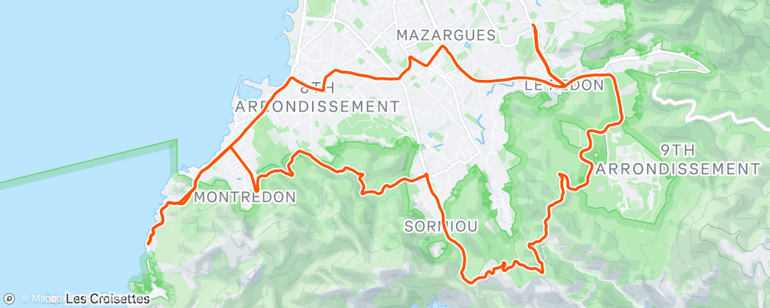 Mappa dell'attività Sortie Gravel dans les calanques !