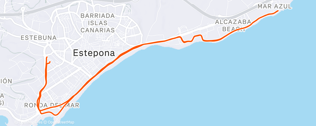 Map of the activity, Carrera de mañana