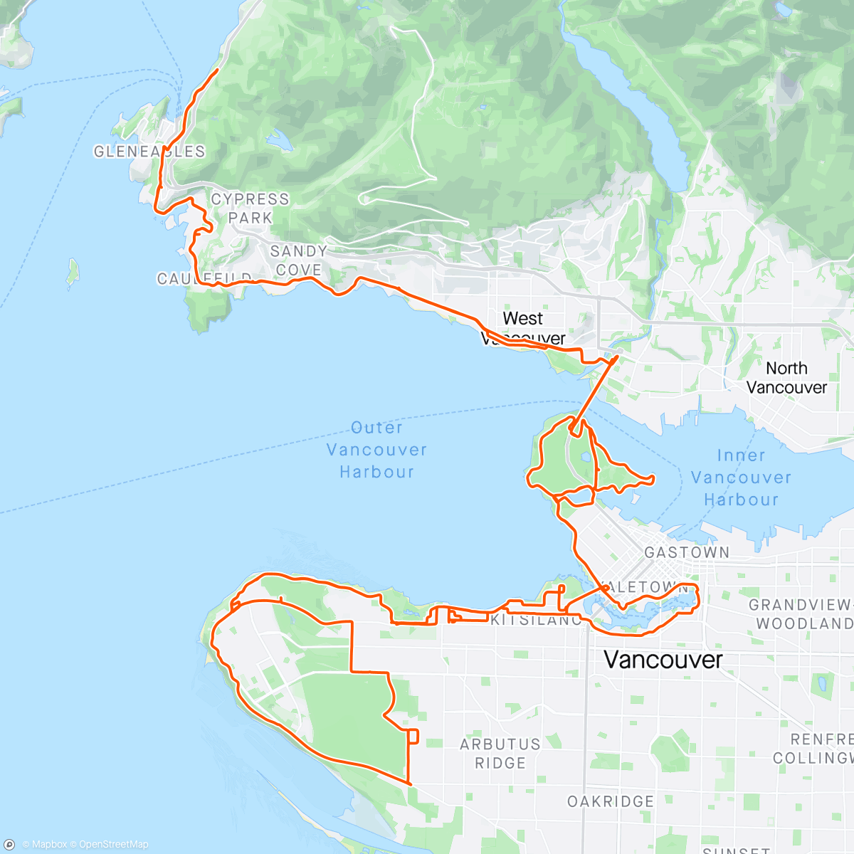 Map of the activity, Long day out w/ Shanimal