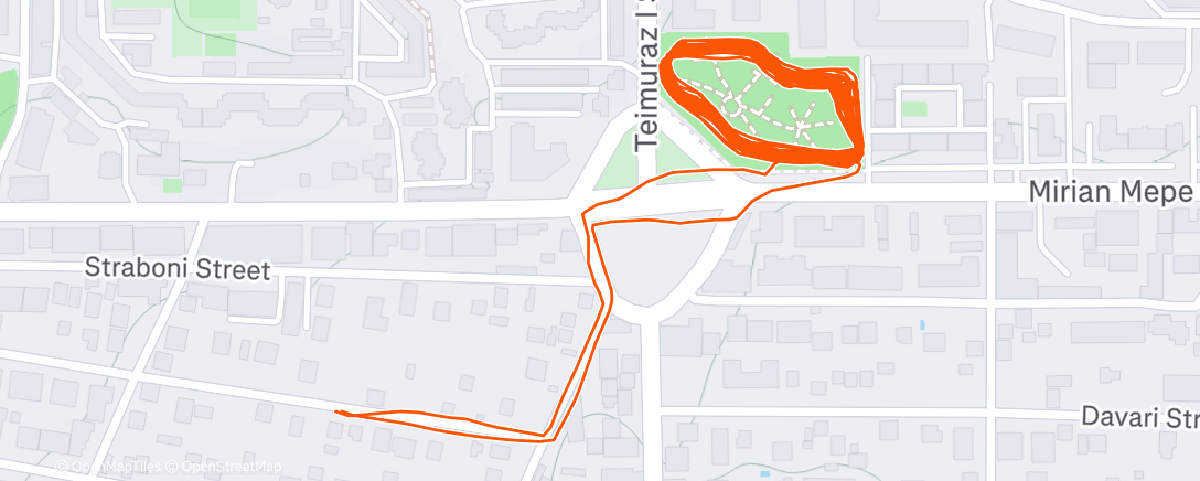 Карта физической активности (Night Run)