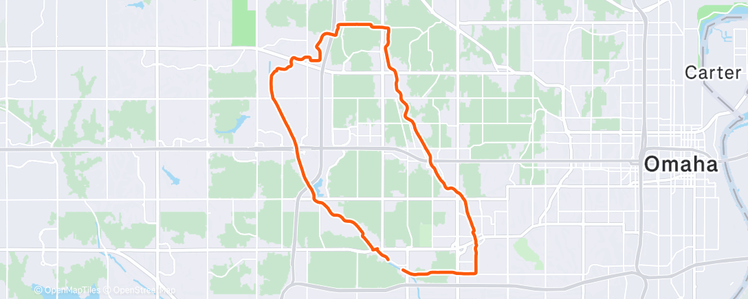 Map of the activity, Afternoon Ride