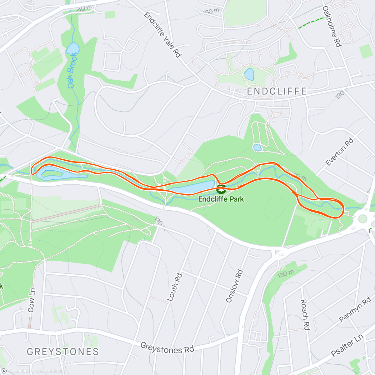 Map of the activity, #5k #Endcliffeparkrun #354