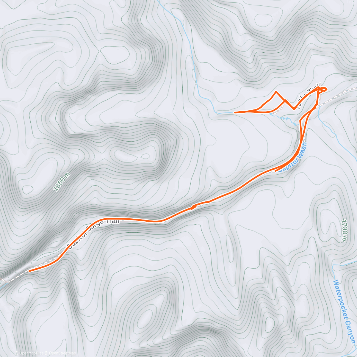Map of the activity, Capitol Reef NP - Capitol Gorge