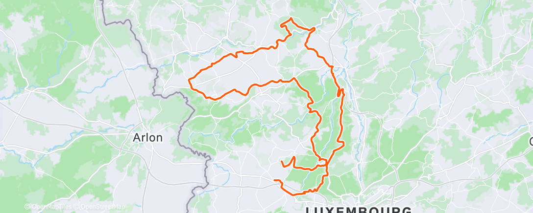 Map of the activity, Sunday - Gravelday