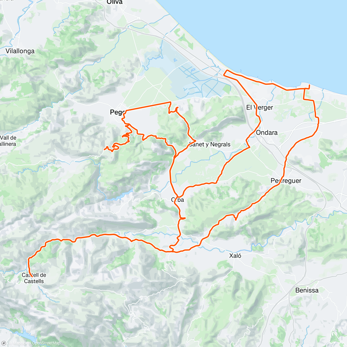 Карта физической активности (Cycling)