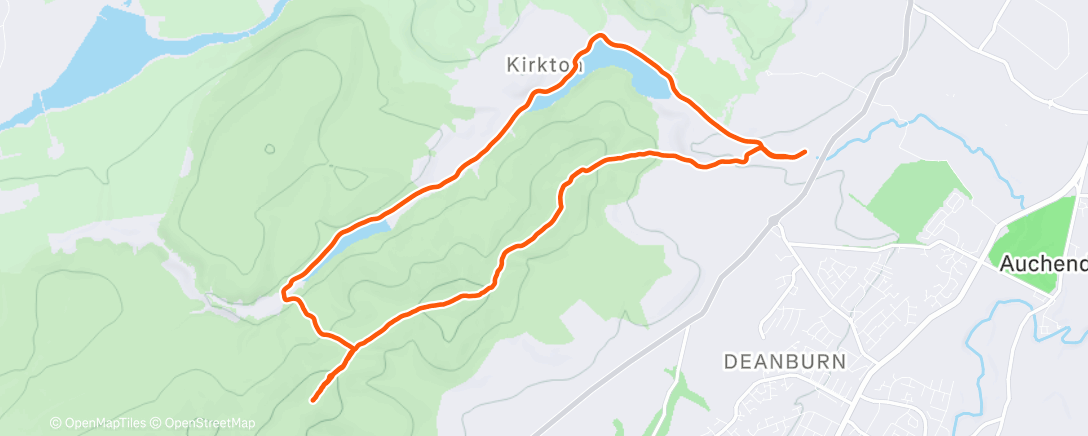 Карта физической активности (Afternoon Trail Run)