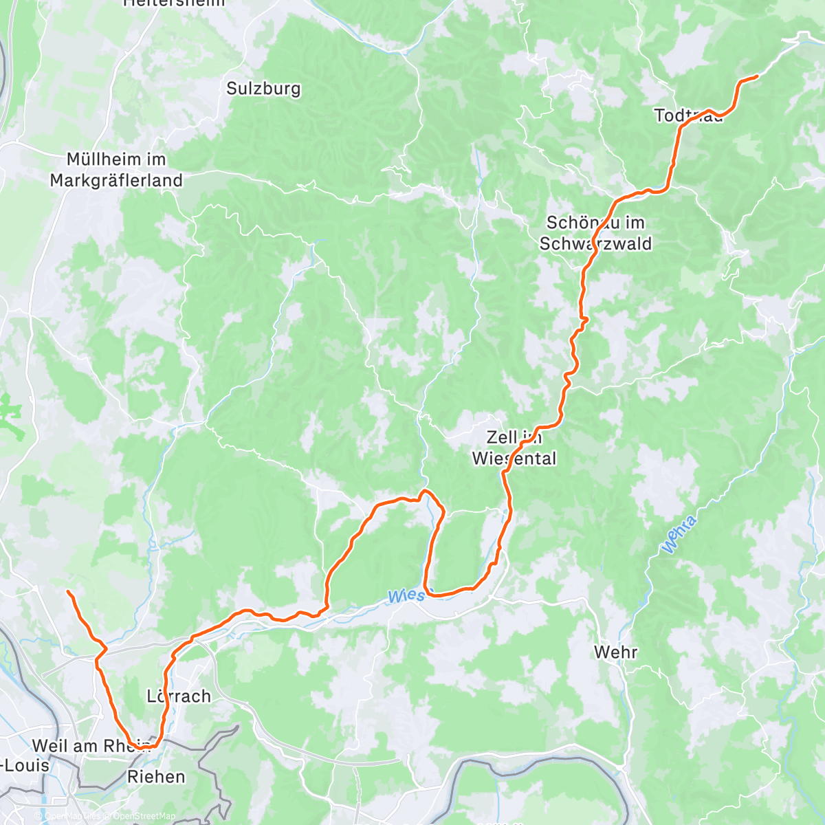 Map of the activity, ROUVY - Brandenberg_Fischingen