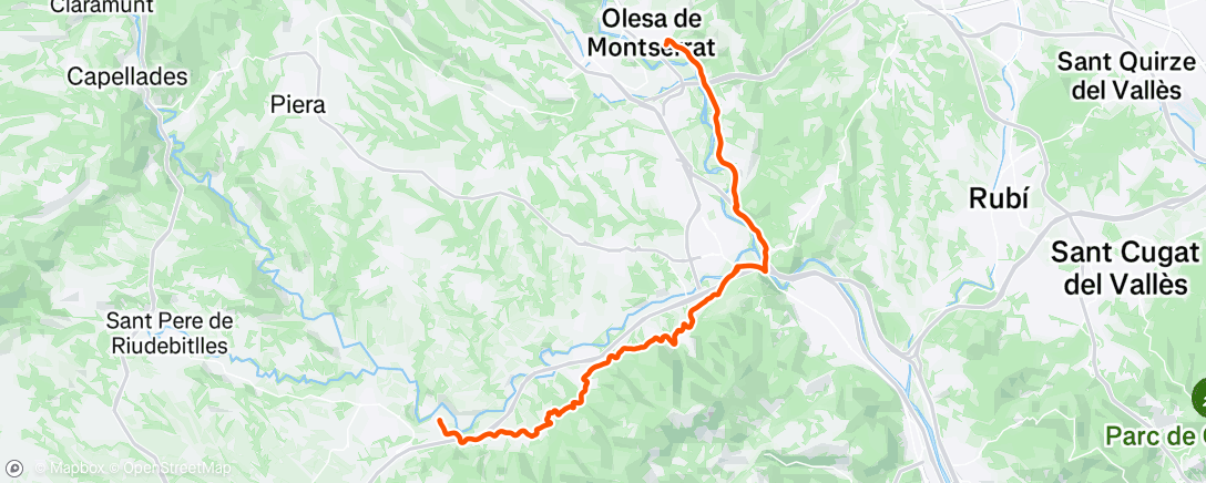 Map of the activity, Evening Ride