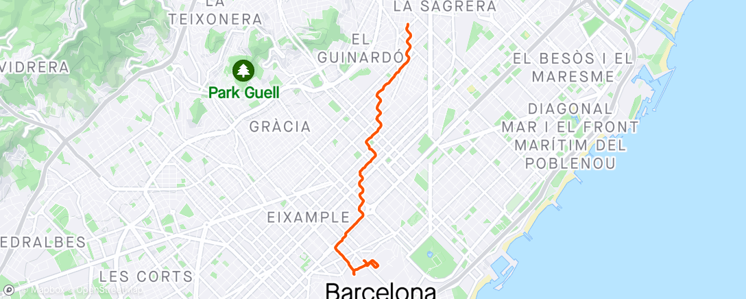 Carte de l'activité Stroll around Barcelona with Ross, including lunch stop. 👍🏃🏻‍♂️🏃🏻‍♂️😁