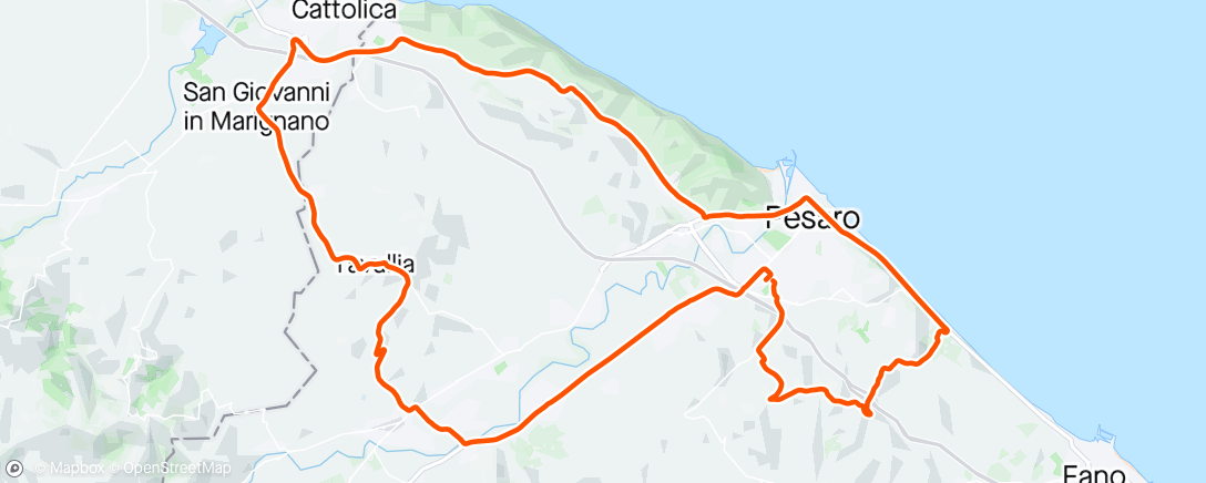 Map of the activity, Pomeriggio Giro
