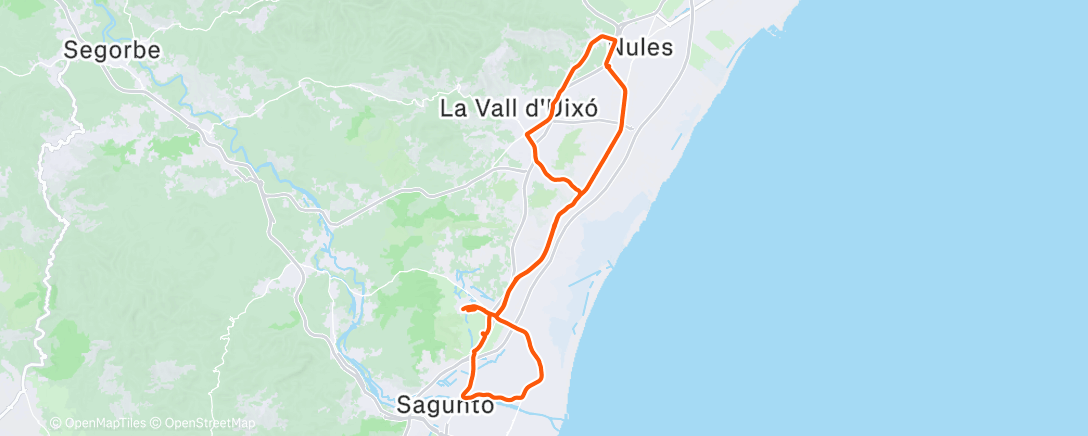 Карта физической активности (Bicicleta por la mañana)