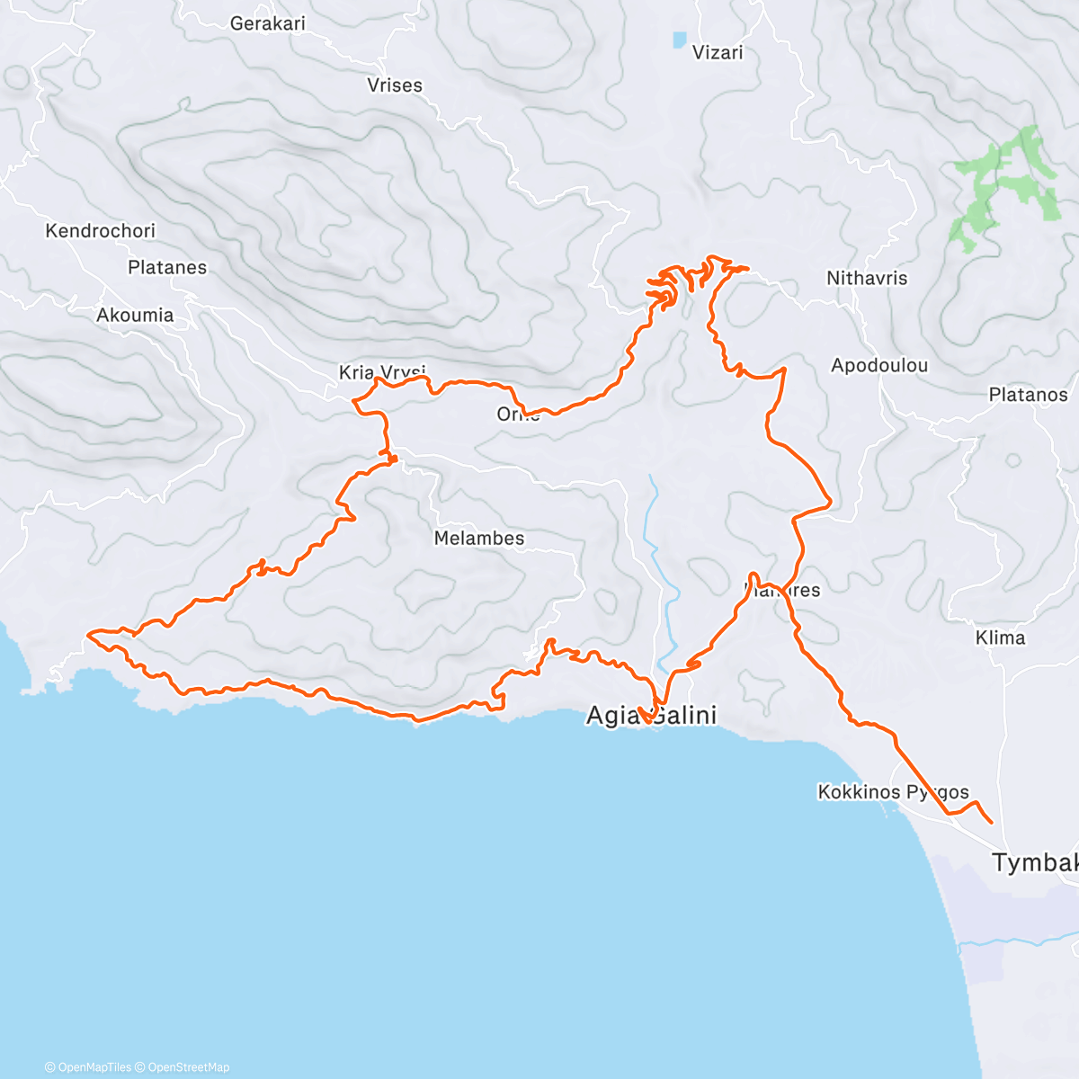 Map of the activity, Crete Life