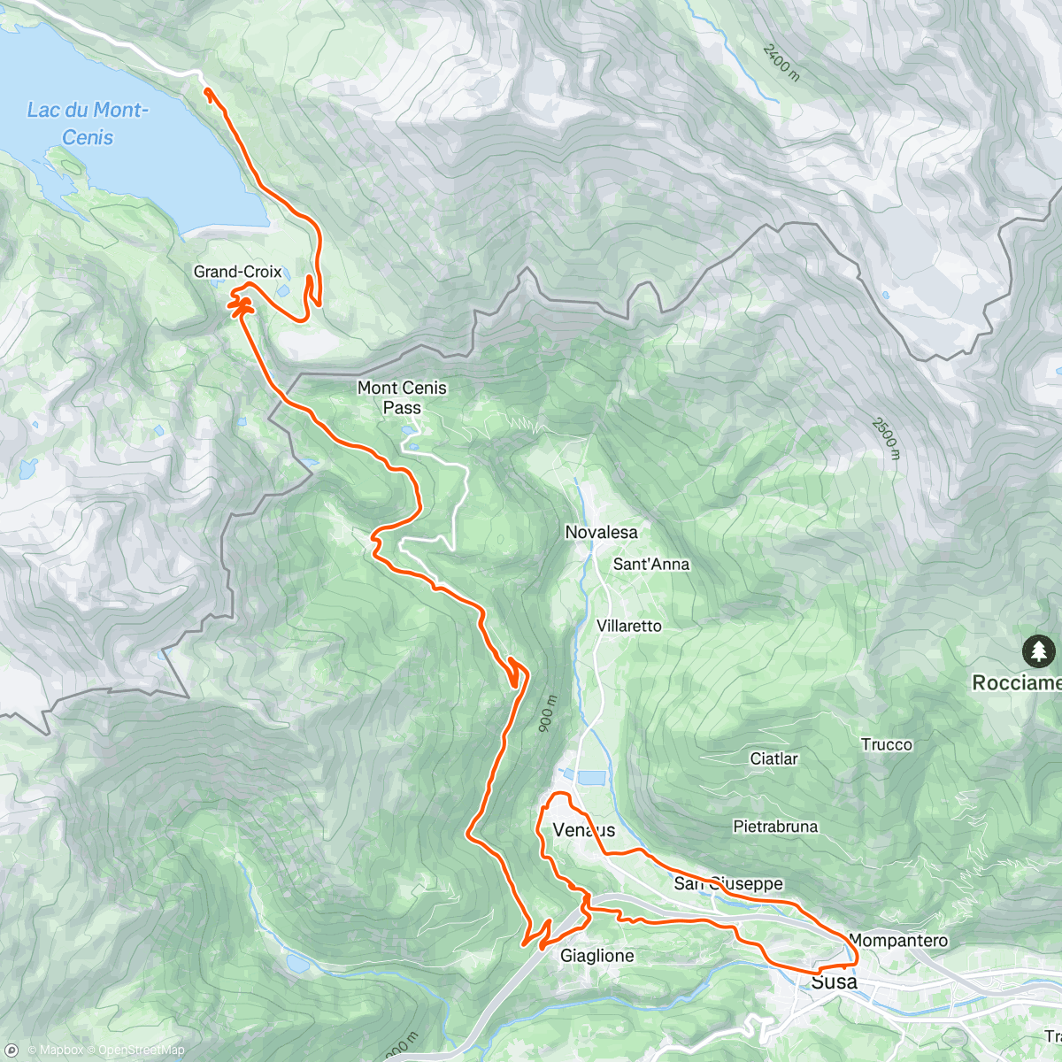 Map of the activity, Col du mont Cenis..😊🤙🤙
