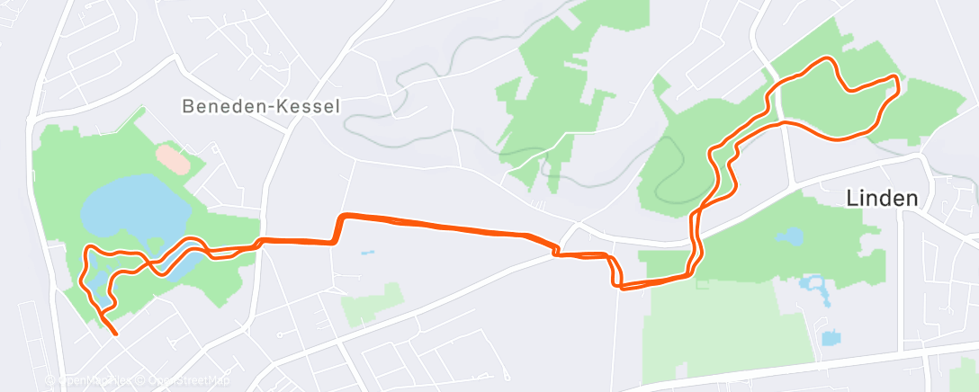 Map of the activity, Lunch Run
