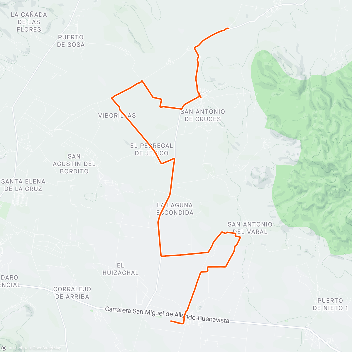 Map of the activity, Gravel Centro recon