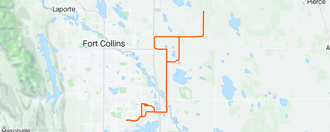 Map of the activity, Lunch Ride