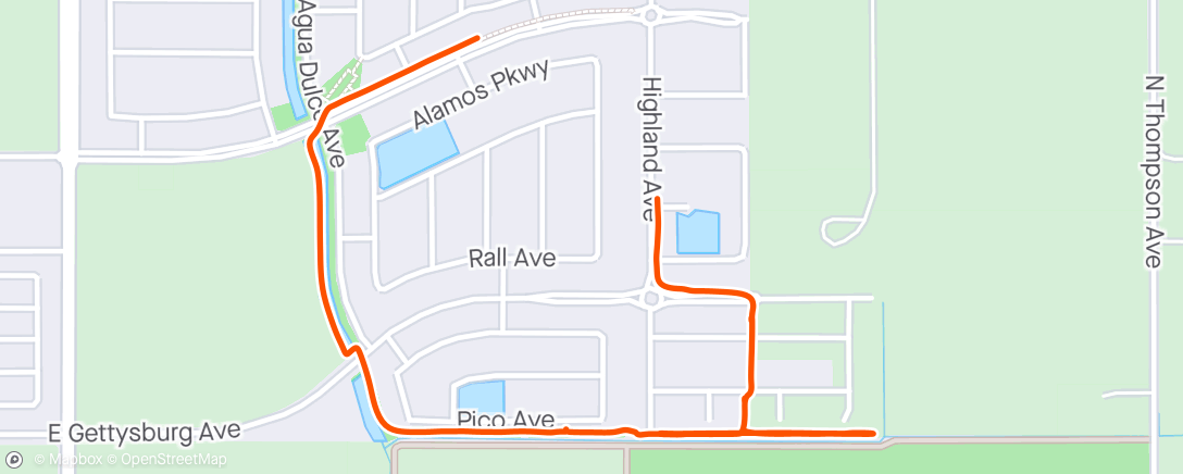 Map of the activity, One arm ride with the dog