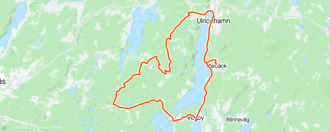 「Delar av VG-loppet med toppgäng 🌟」活動的地圖