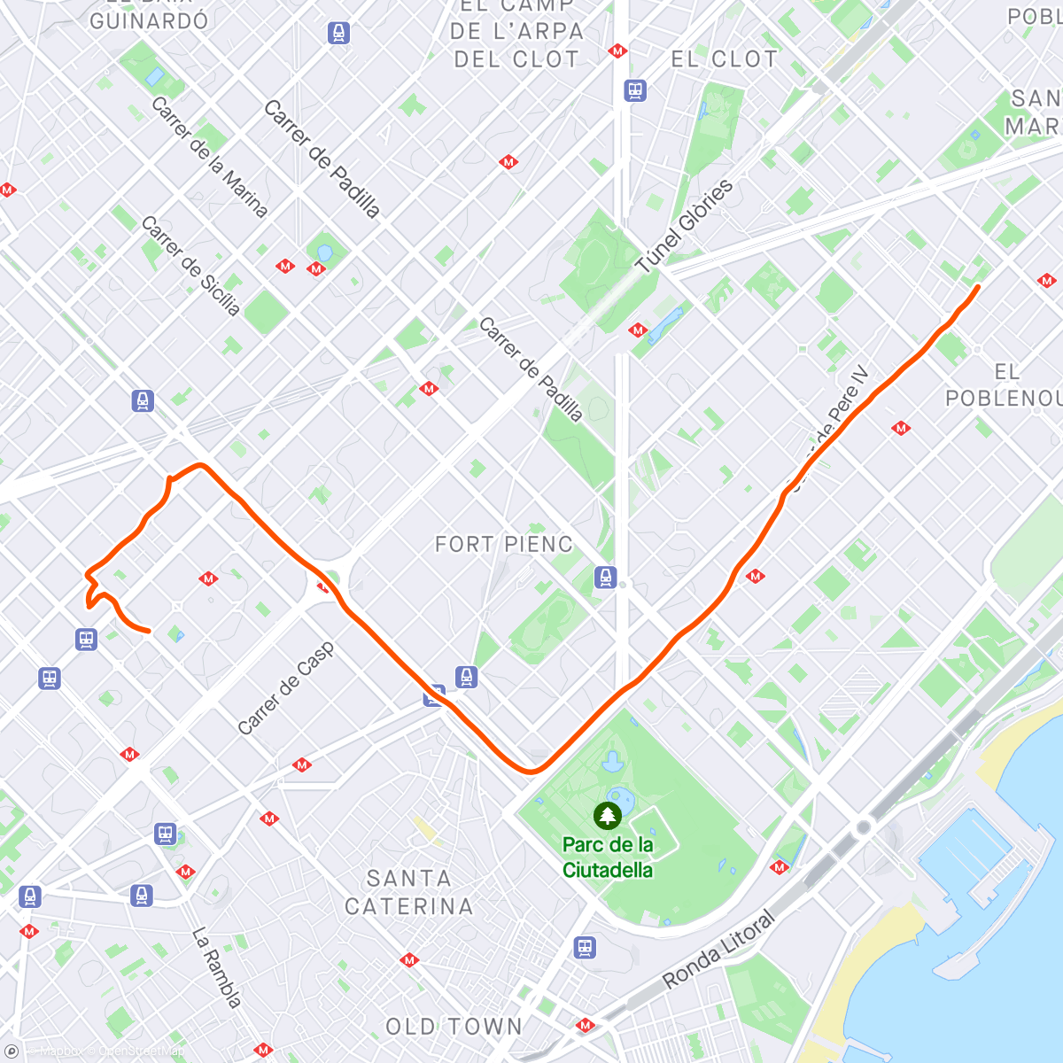 アクティビティ「Caminar al centro bcn」の地図