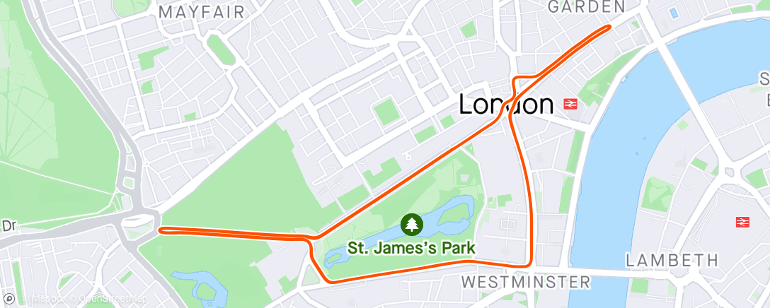 Mapa da atividade, Zwift - Classique in London