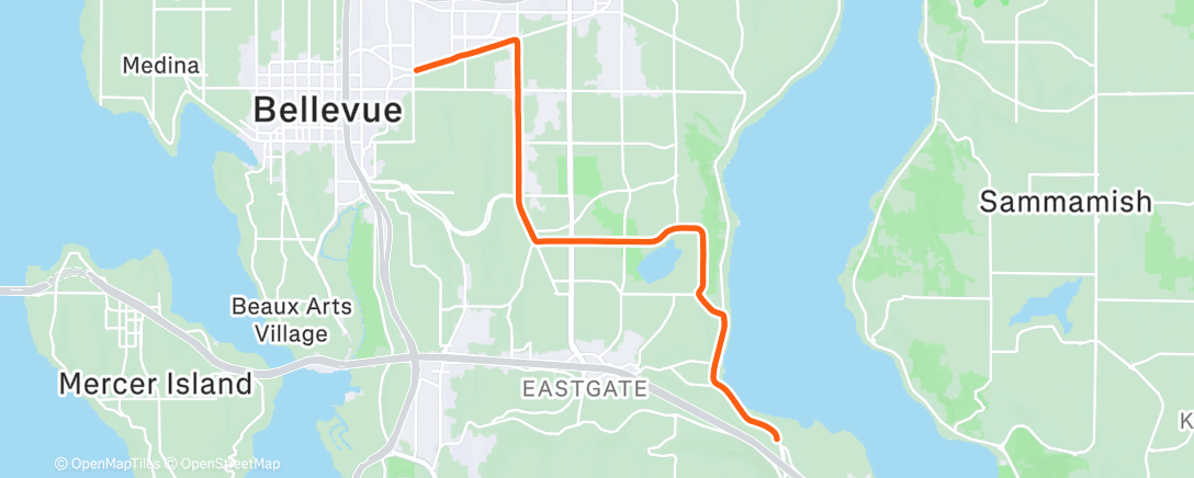 Map of the activity, Afternoon Ride