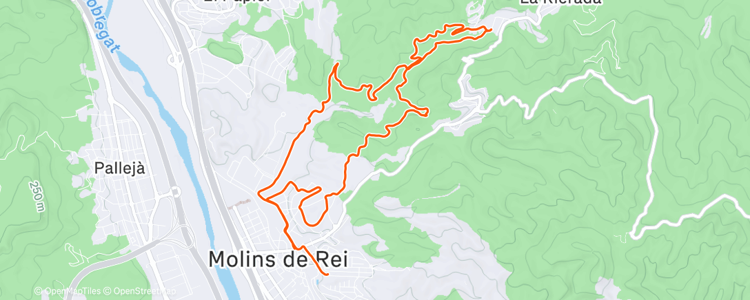 Map of the activity, Carrera de mañana