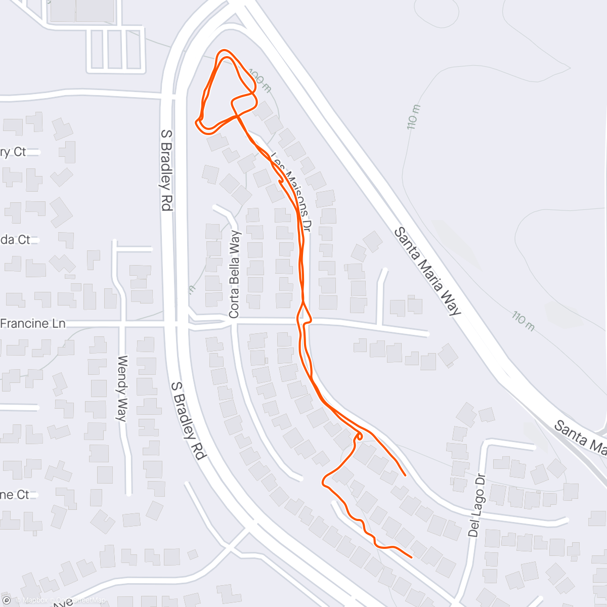 Map of the activity, Family neighborhood walk
