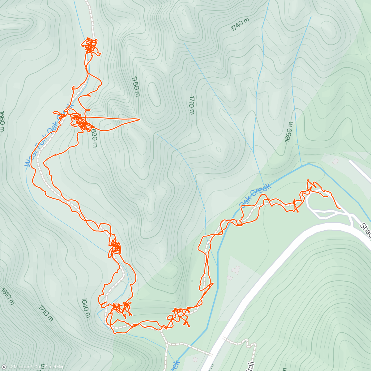 Map of the activity, wet feet