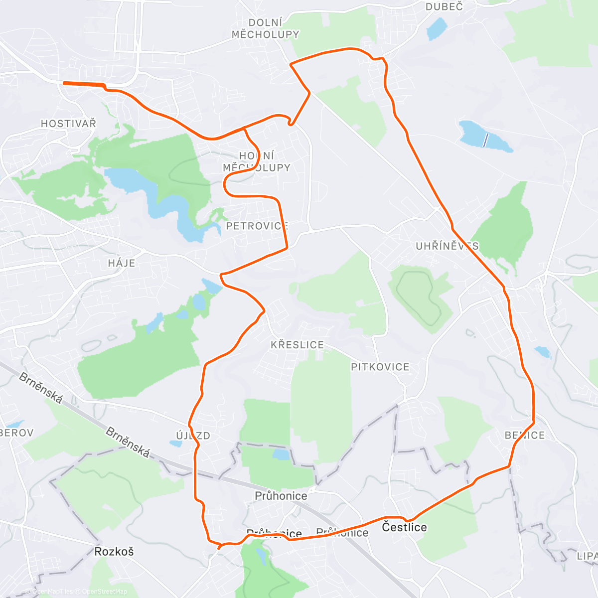 Map of the activity, asfalt