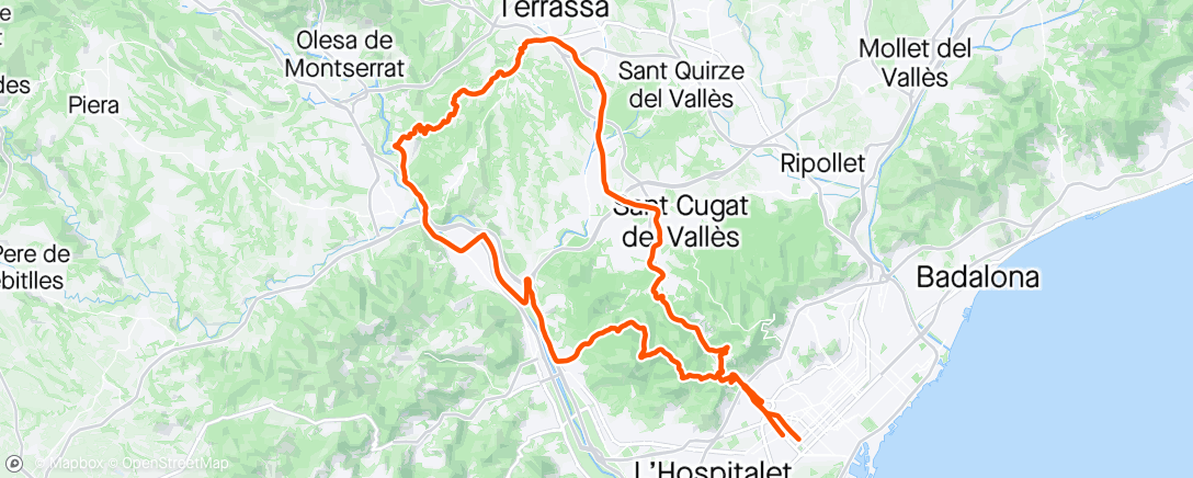 Map of the activity, Bcn - Ullastrell