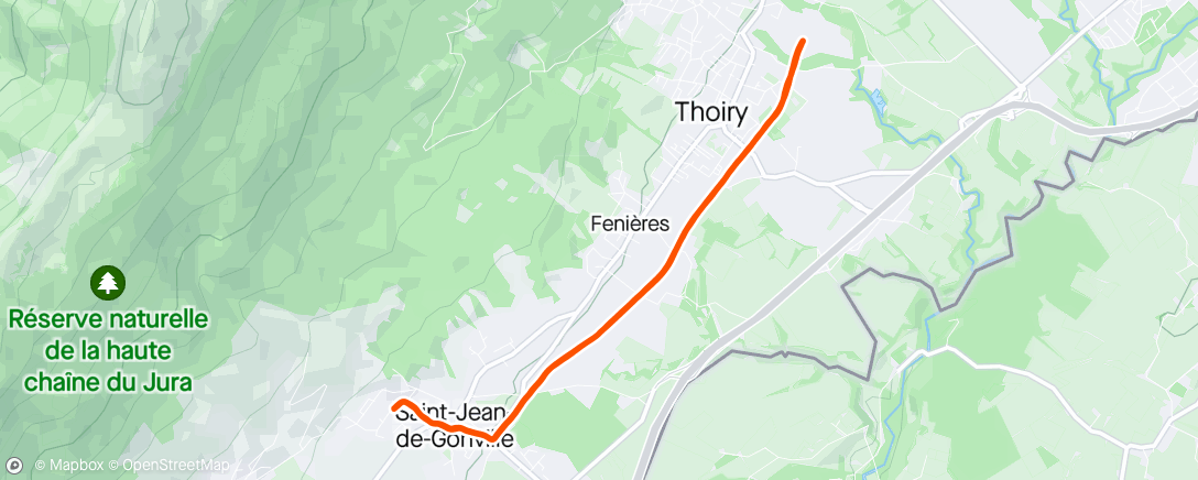Map of the activity, Voie verte 🚂 Why is running on flat so much harder than on hills? 🤔