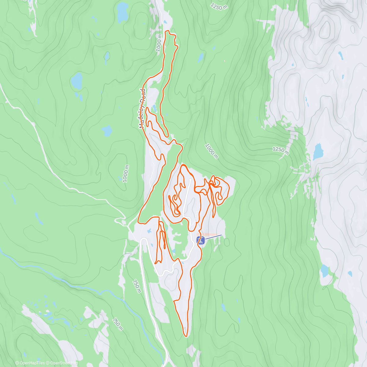 Map of the activity, Morning Nordic Ski