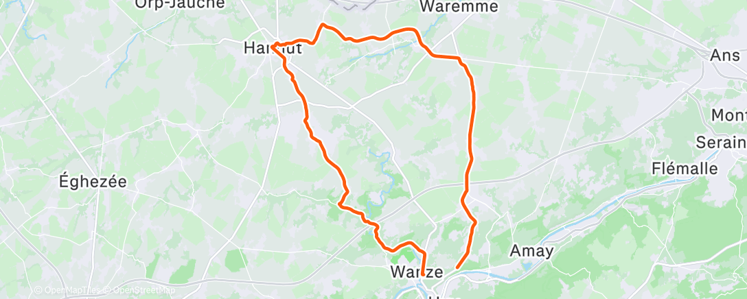 「Sortie vélo dans l'après-midi」活動的地圖