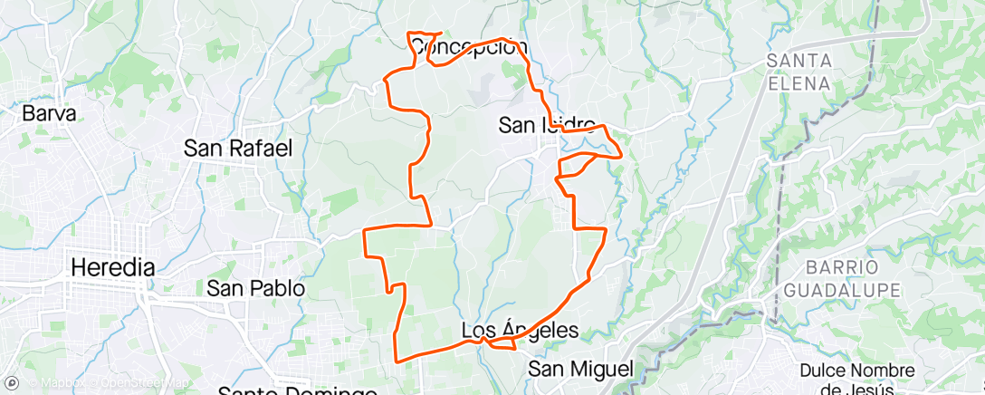 Map of the activity, Easy Monday road cycling