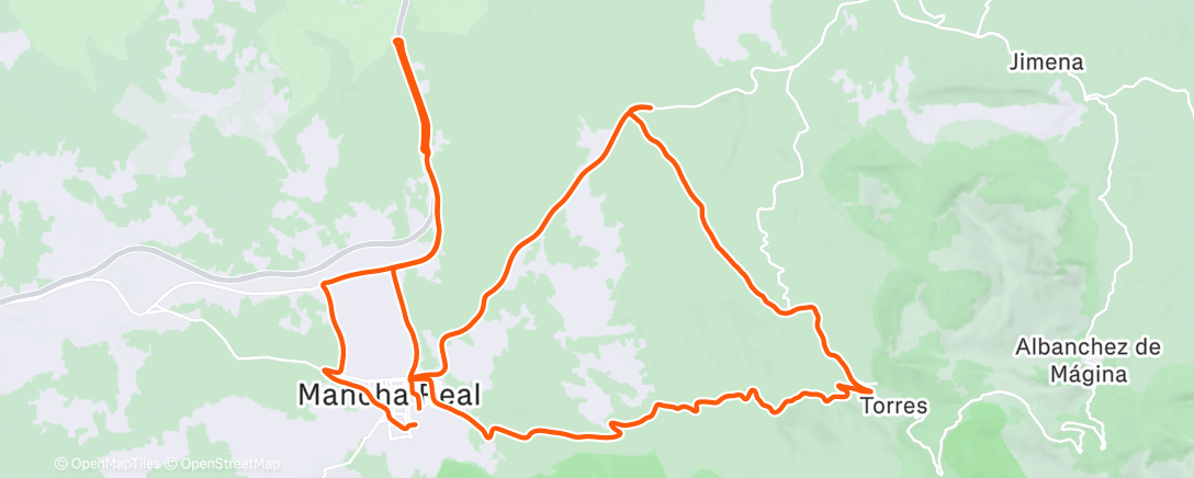 Карта физической активности (Bicicleta a la hora del almuerzo)