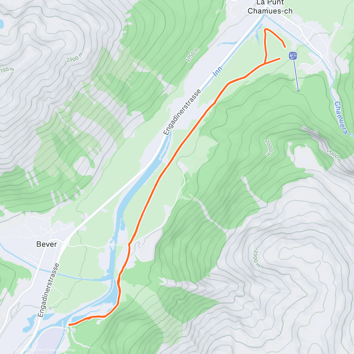 Map of the activity, Ski Nordisch am Nachmittag