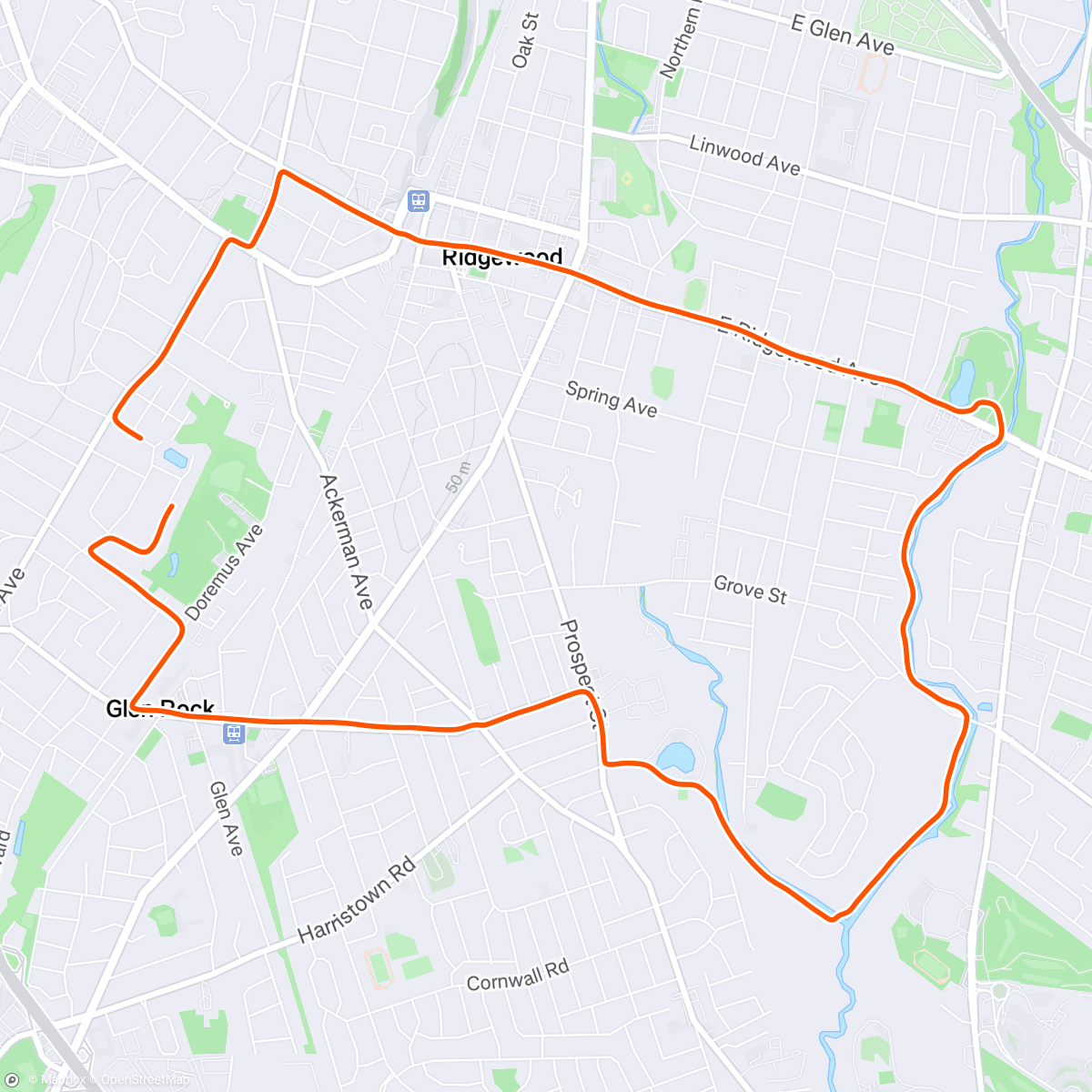 Map of the activity, Morning Run