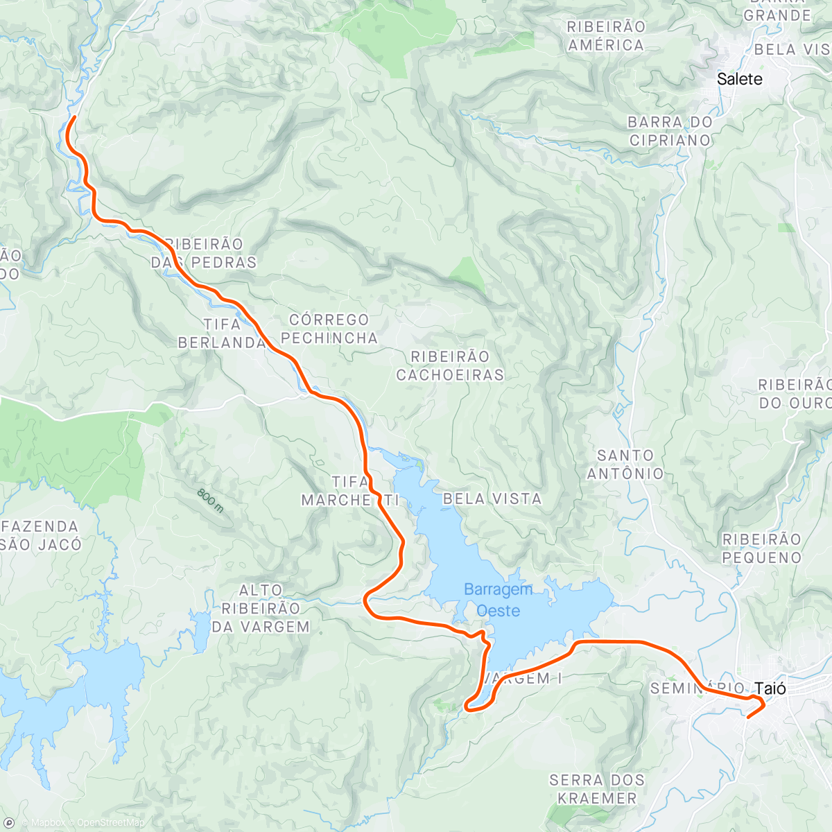 Map of the activity, Pedal Gramado Speed