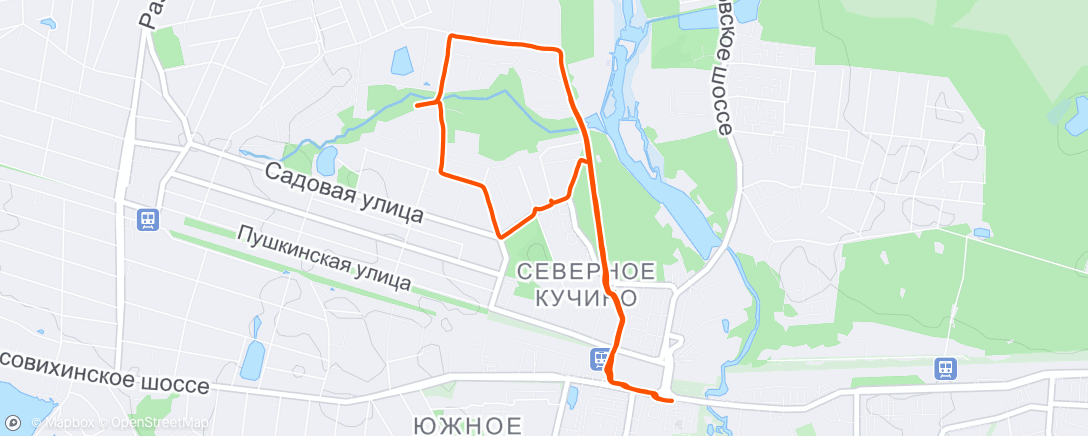 Map of the activity, Вечерний забег