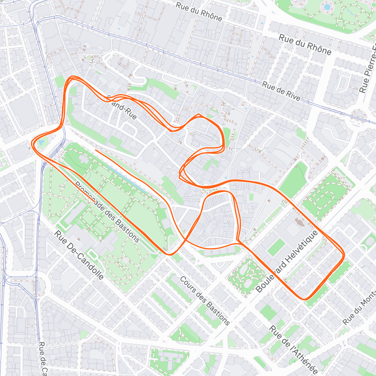 Map of the activity, Course de l’Escalade