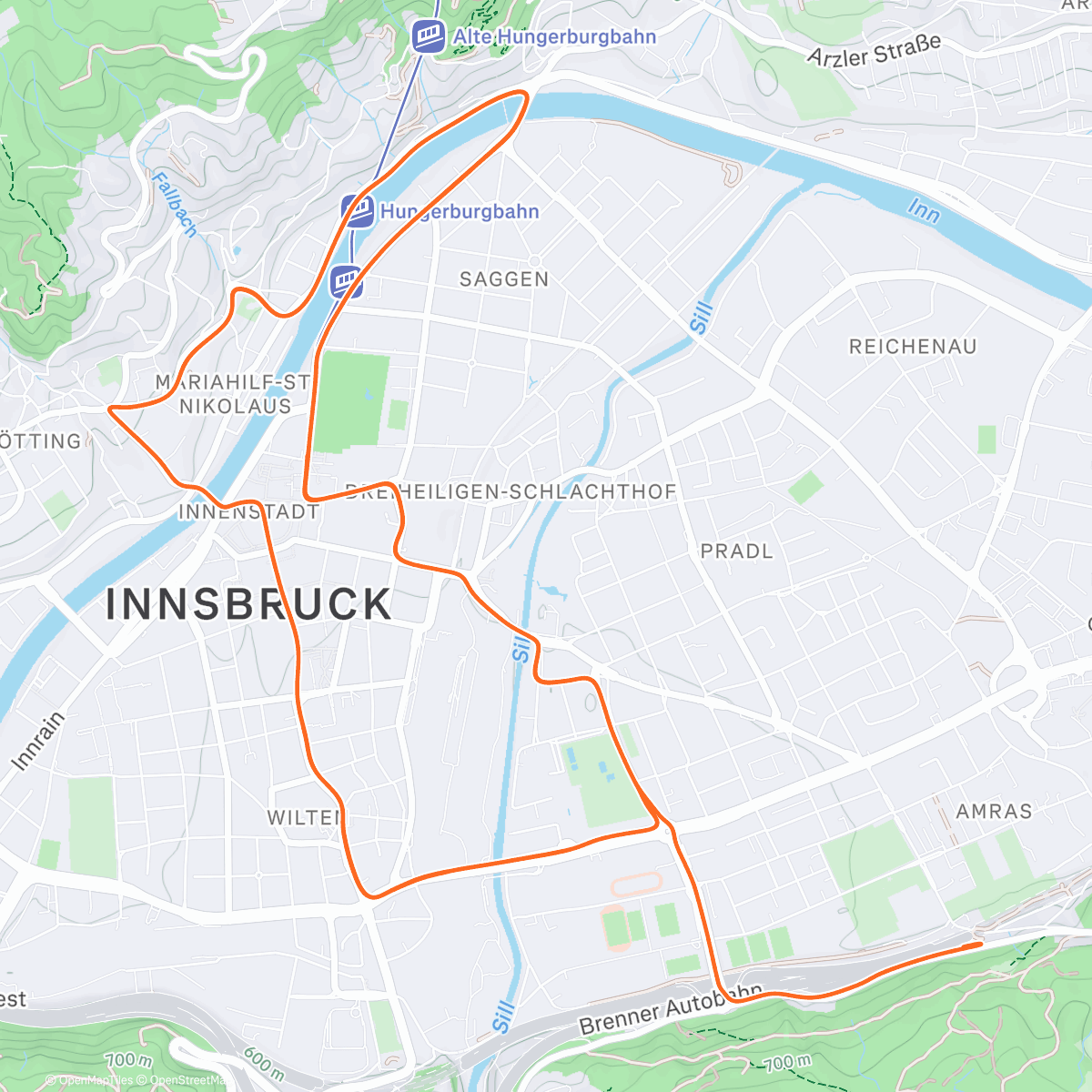 Map of the activity, Zwift - Innsbruck KOM After Party in Innsbruck