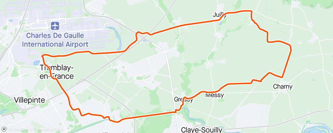 Map of the activity, Gravel solo