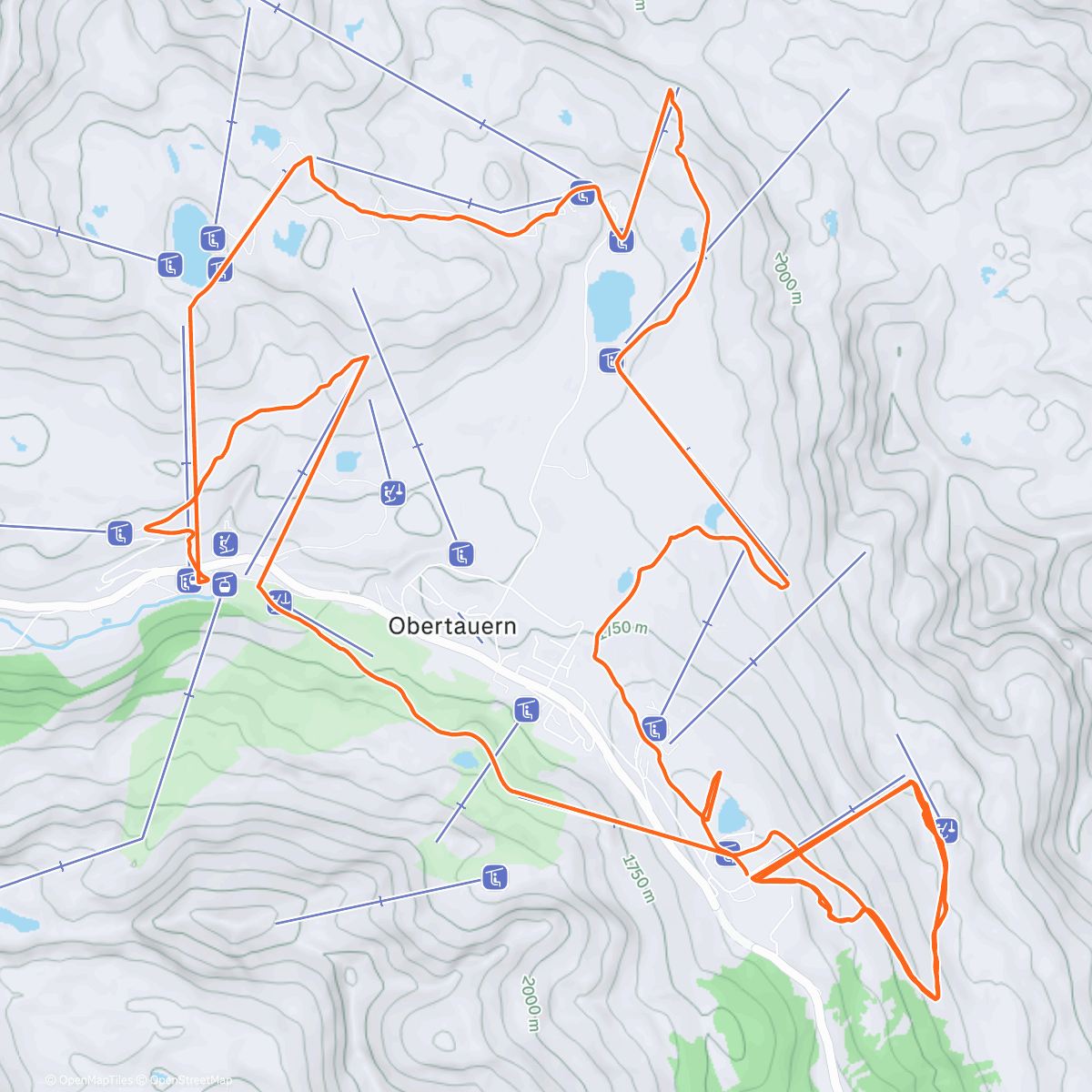 Map of the activity, Morning Alpine Ski