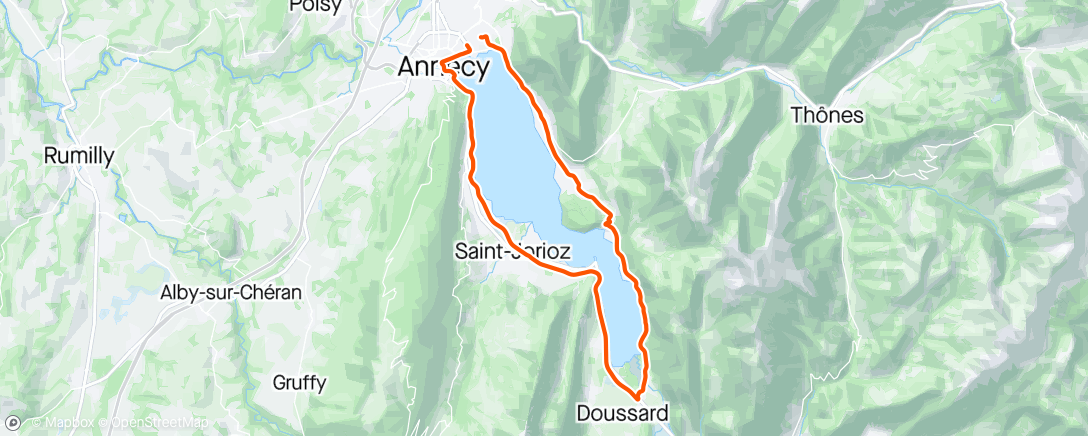 Mapa da atividade, Vélo en soirée