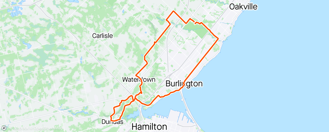 Map of the activity, Detour Cafe Ride