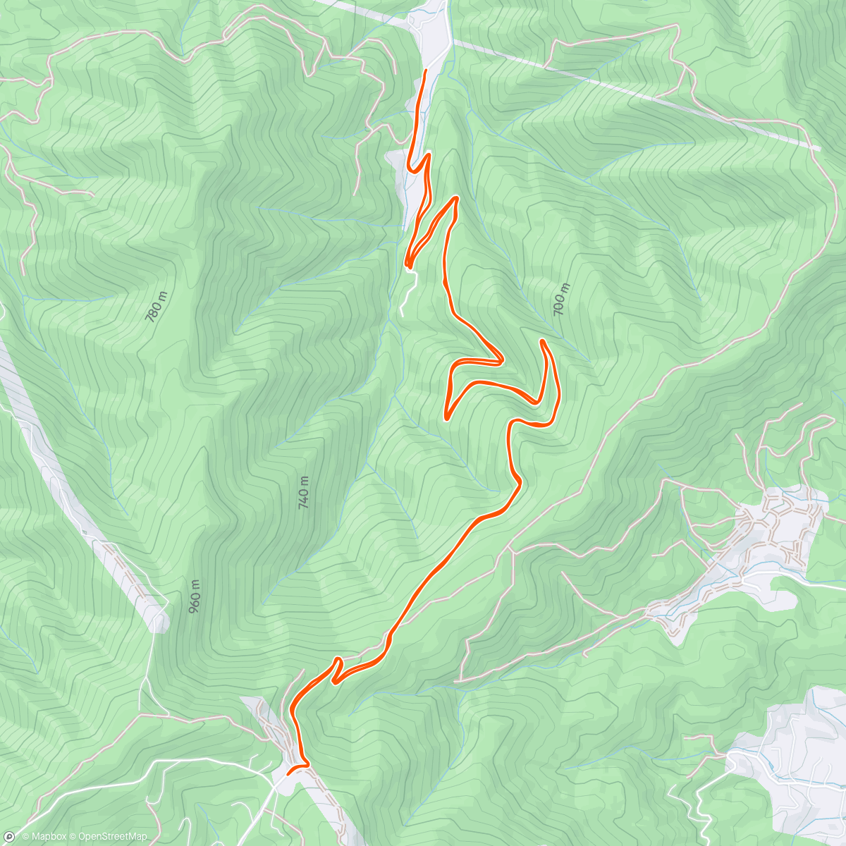 Map of the activity, POOR mountain
