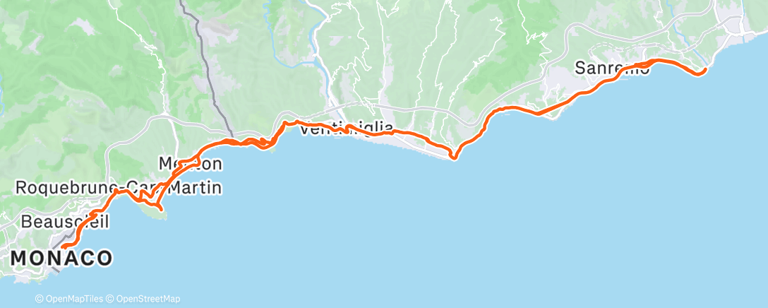 Map of the activity, Fietsen