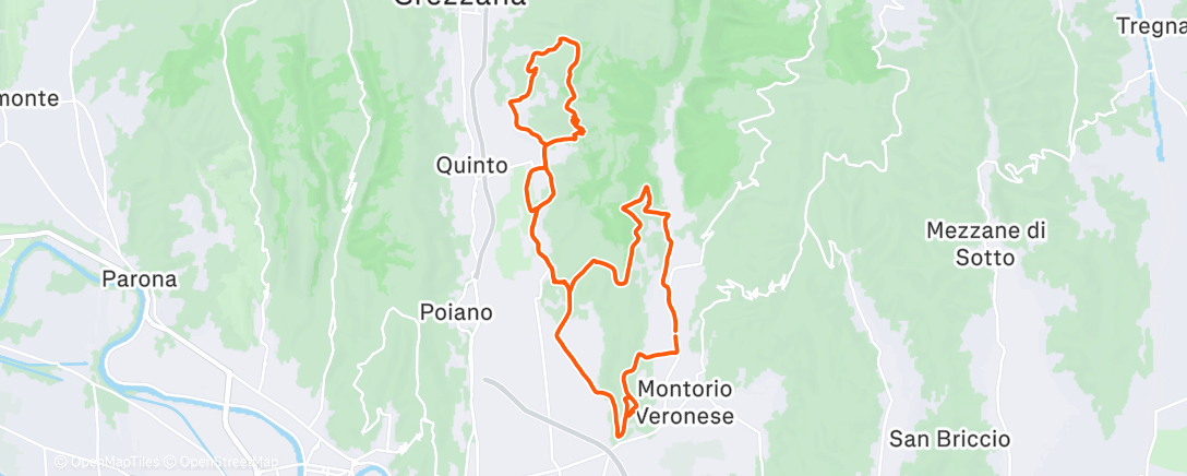 Карта физической активности (Ultima pedalata dell'anno)